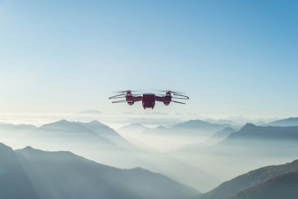 FPV drone closeup on ground